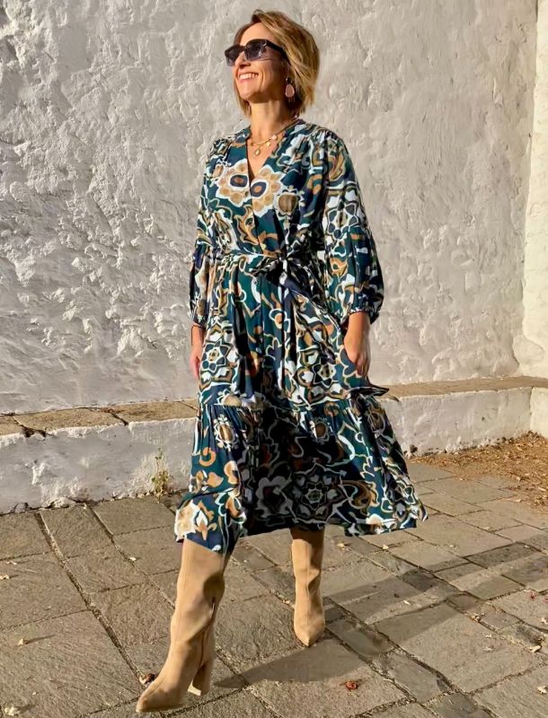 364 vestido midi estampado teal con tierras bohochic euforia4you web 1 de77db0d Euforia 4 You